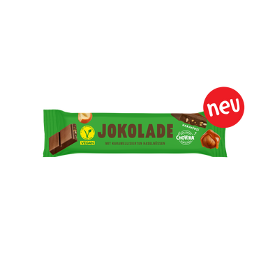 JOKOLADE Riegel mit karamellisierten Haselnüssen - Vegan & Kakaofrei (40 Stück)