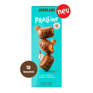 JOKOLADE PRALLINE mit gesalzener Karamellcreme (12 Schachteln)