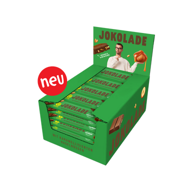 JOKOLADE Riegel mit karamellisierten Haselnüssen - Vegan & Kakaofrei (40 Stück)
